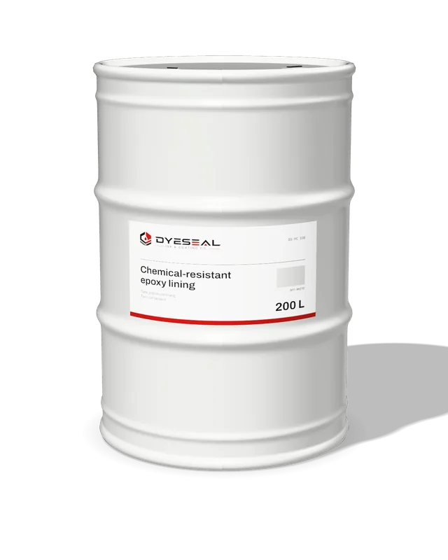 200 litre drum of chemical-resistant epoxy lining